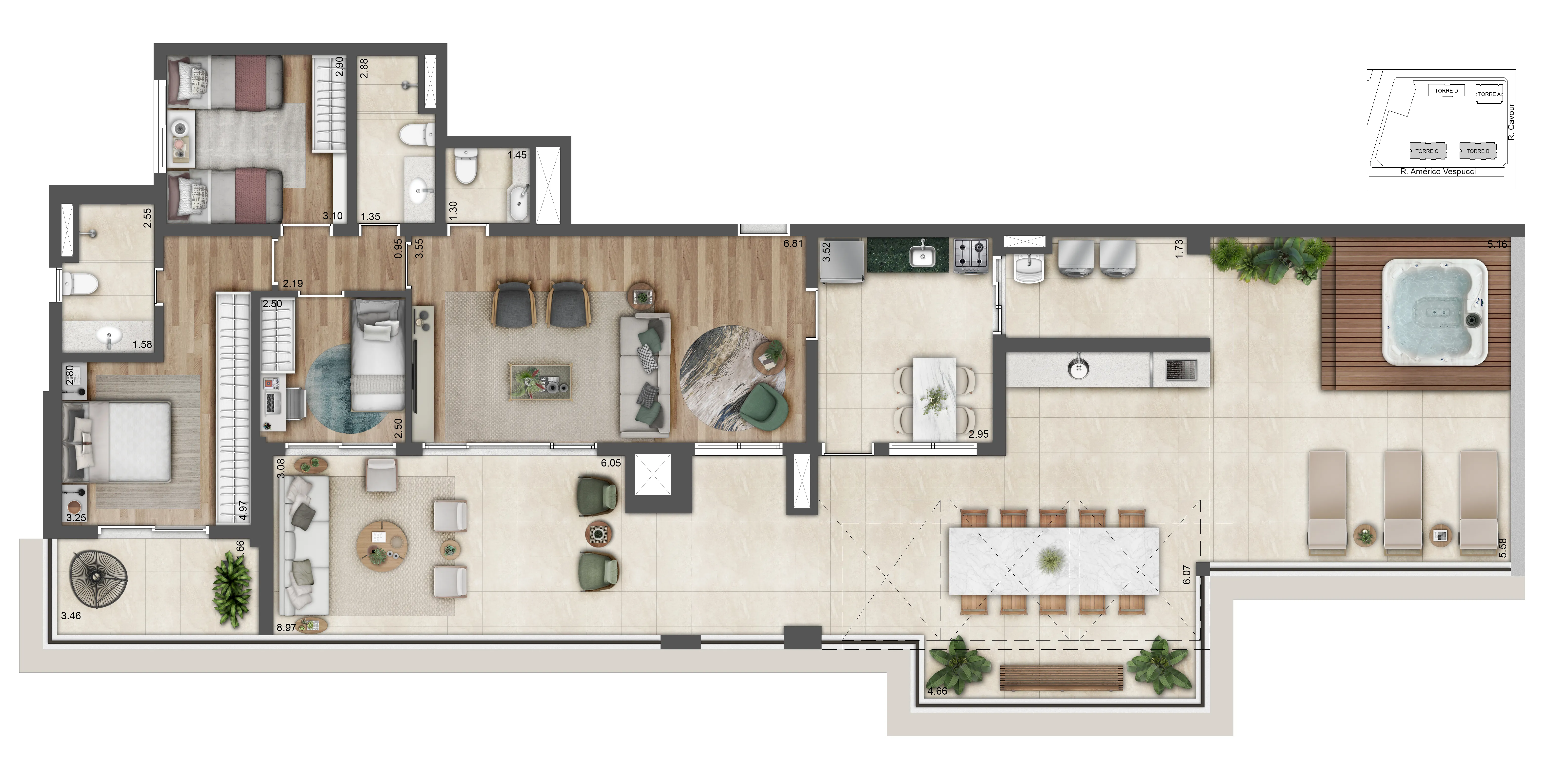 Planta 201 m² — Alive