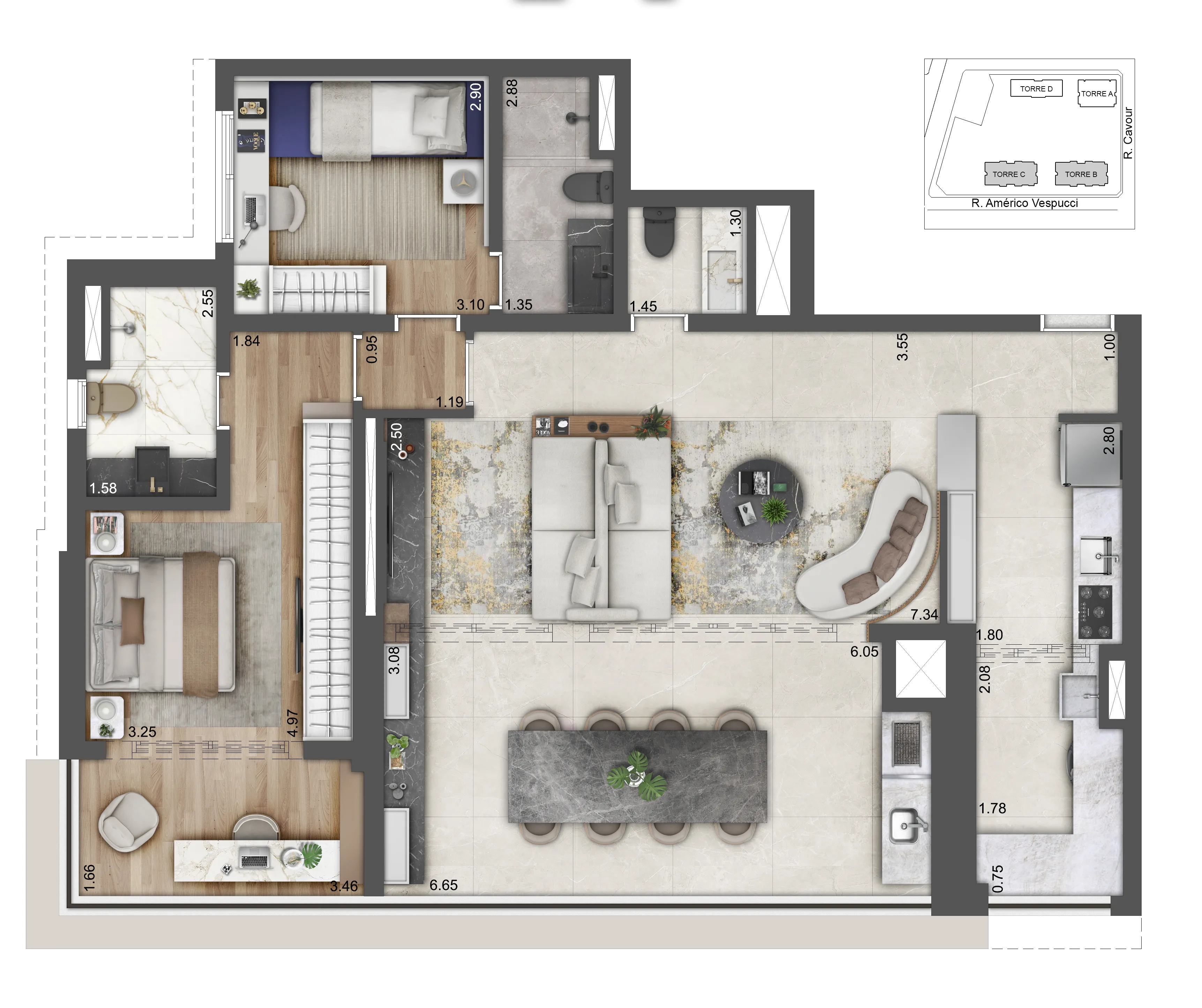 Planta 113 m² — Alive