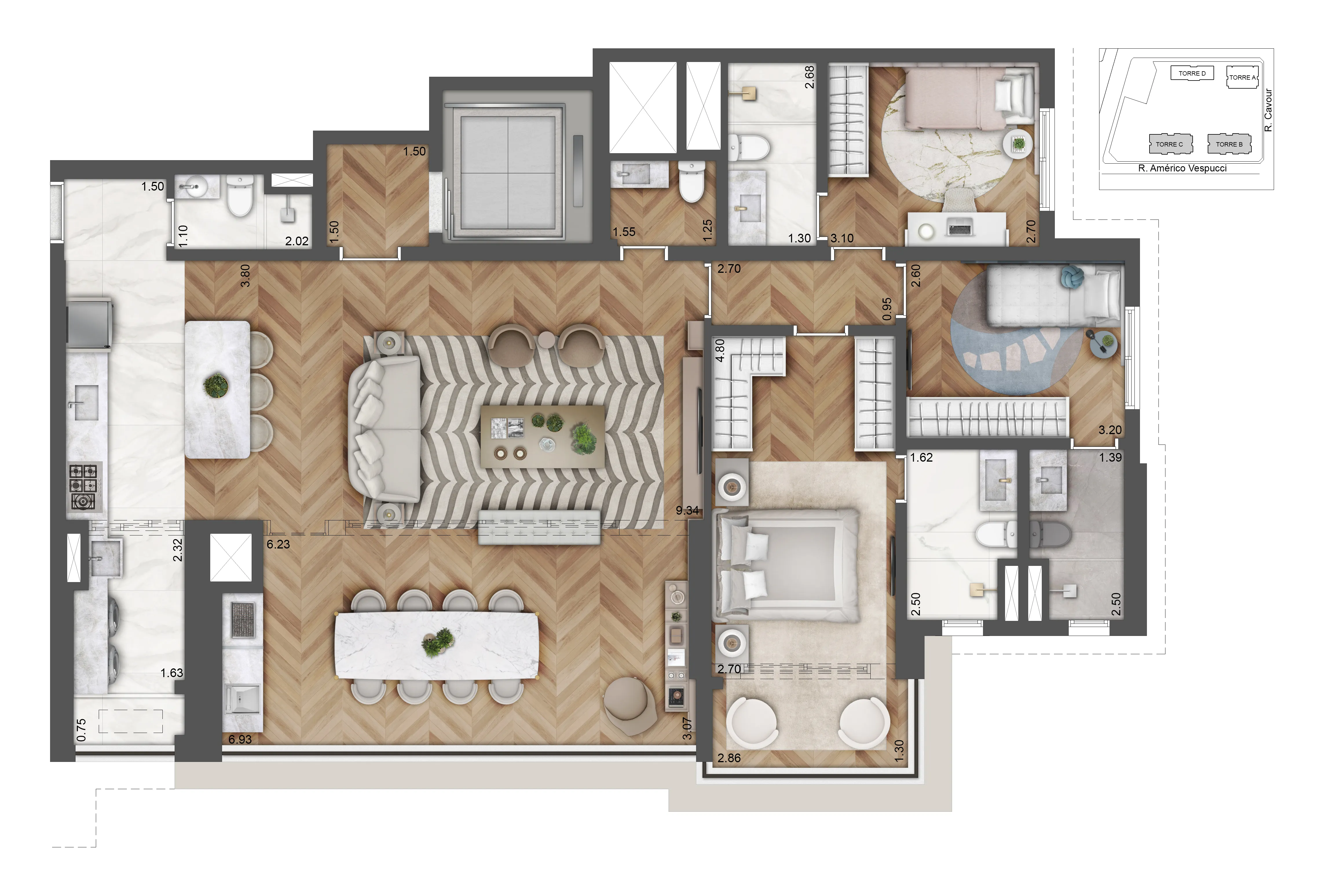 Planta 139 m² — Alive
