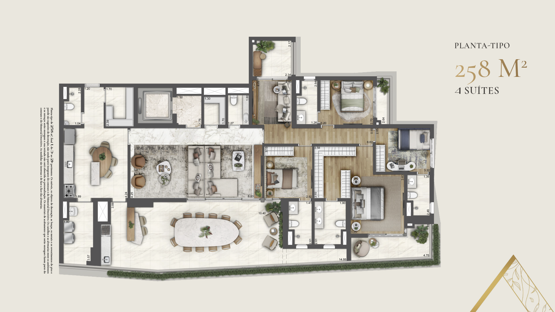 Planta 258 m² — Heaven by YOO