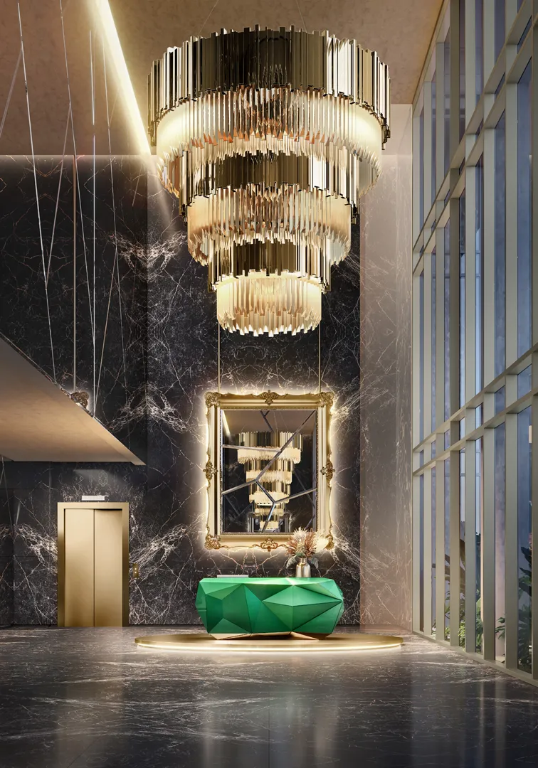 Perspectiva ilustrada do lobby — Petra