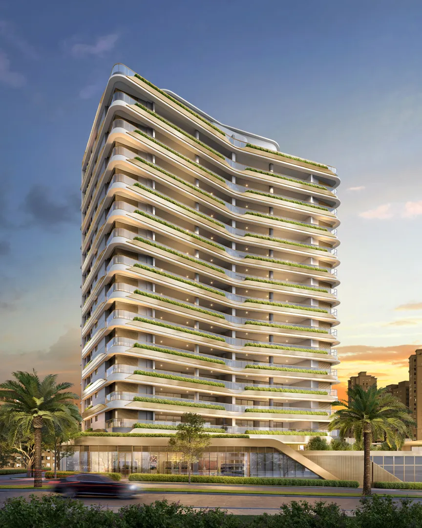 Saffire Moema Lavvi — Perspectiva da Fachada Torre 2 By Elie Saab, Av. Indianópolis Moema